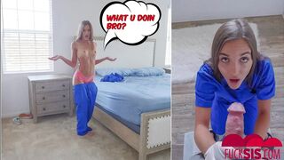 Jessa Blue inspecte le sac à balles de son demi-frère