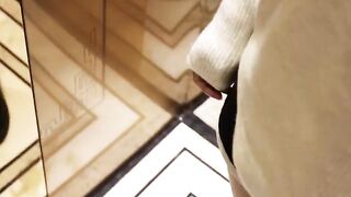 Une sœur devient excitée alors qu'elle est coincée dans un ascenseur